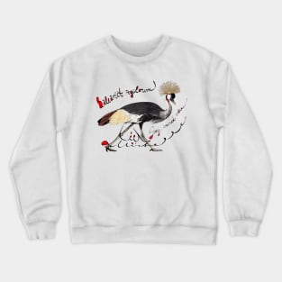 Grey Crowned Crane, Mahem Crewneck Sweatshirt